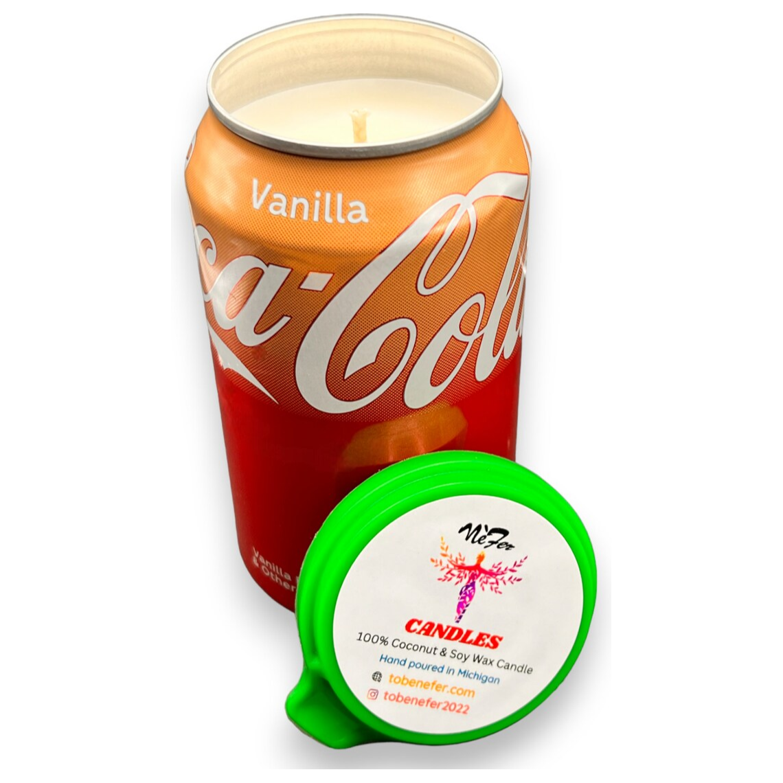 Vanilla Coke Candle | Hand Poured Soda Can Candle | 12 oz Soda-Themed