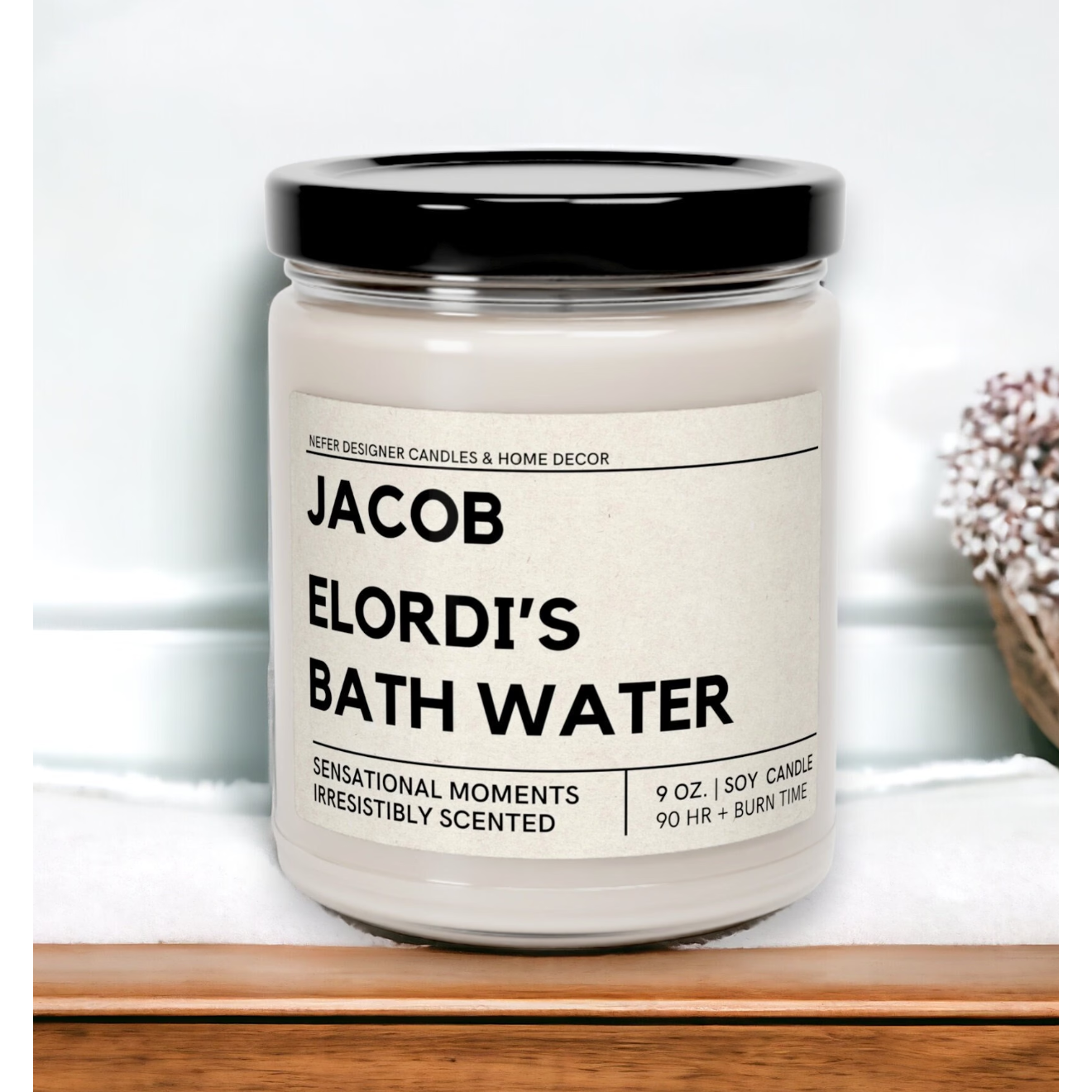 Jacob Elordi's Bath Water Candle | The Saltburn Candle | Customize Scent