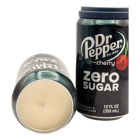 Dr Pepper Cherry Zero Sugar Can Candle | Hand Poured Candle | 12 oz Soda-Themed Can Candle
