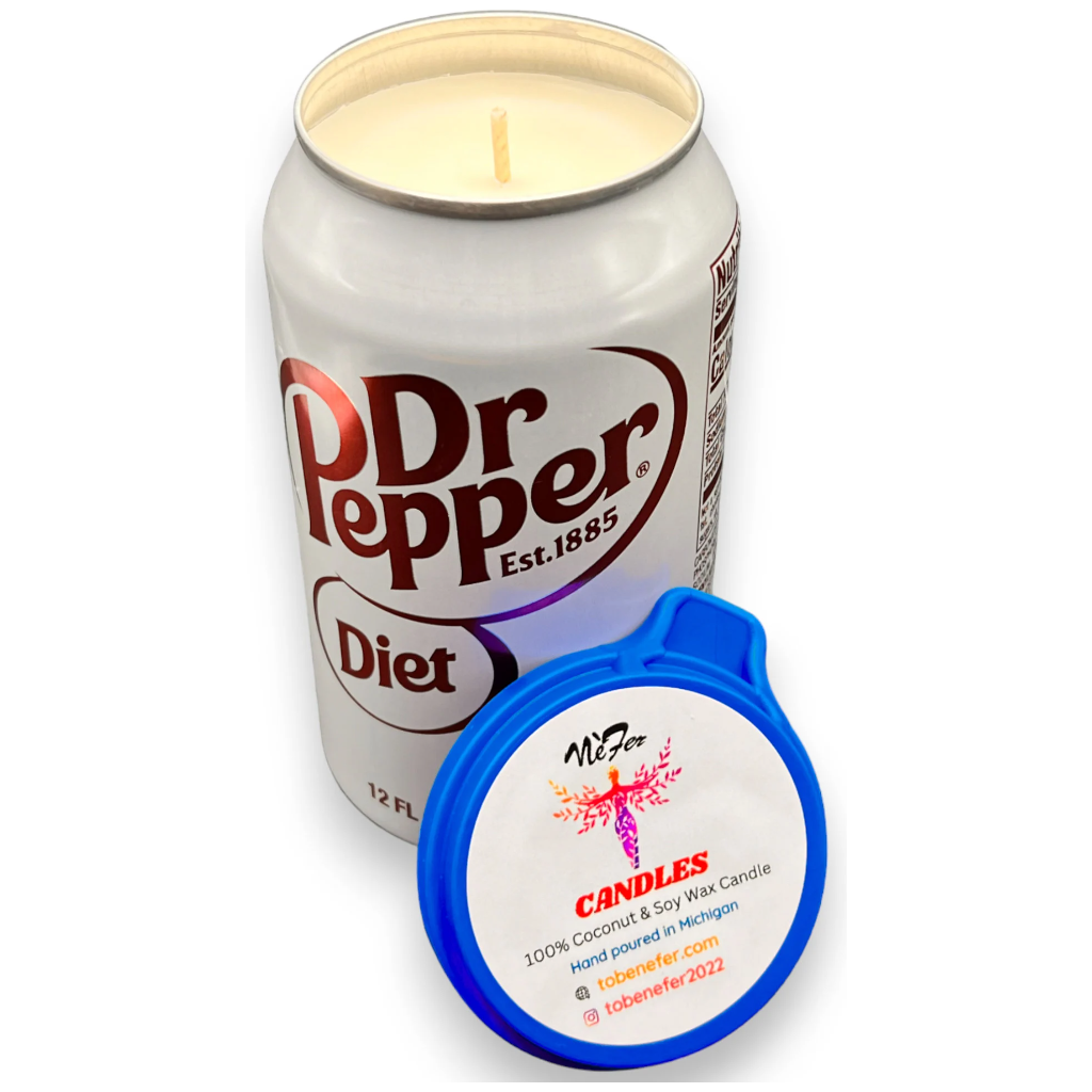 Diet Dr Pepper Can Candle