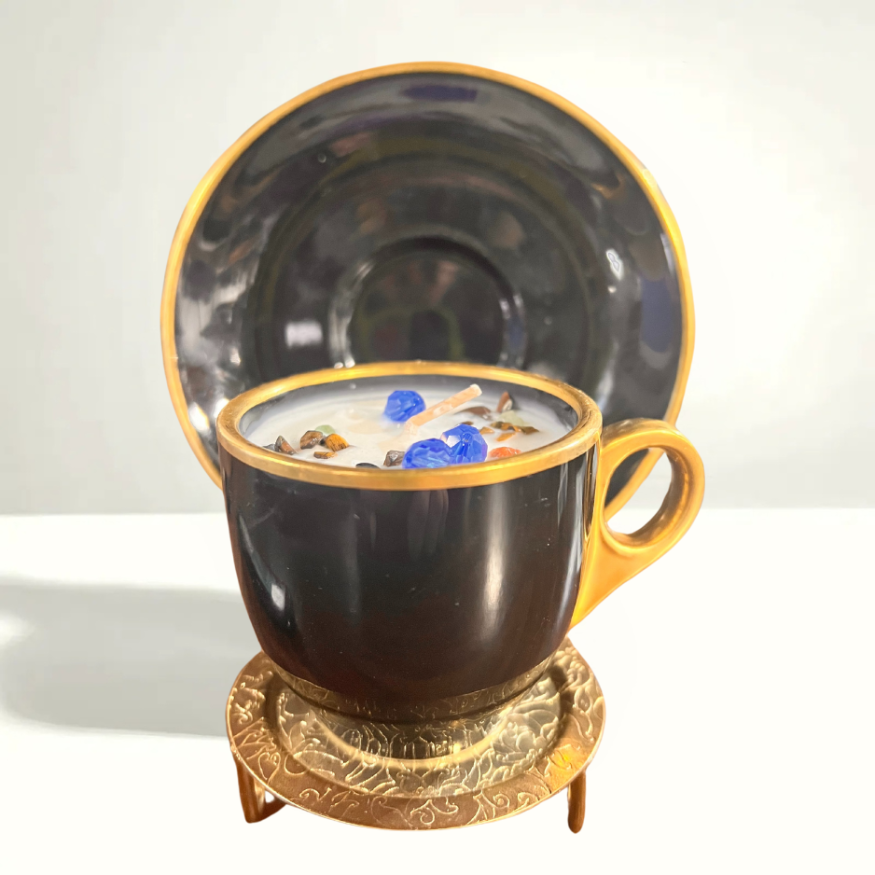 Vintage Shenango China teacup and saucer set, model E-28, representing mid-century American porcelain craftsmanship, produced between the 1940s and 1960s