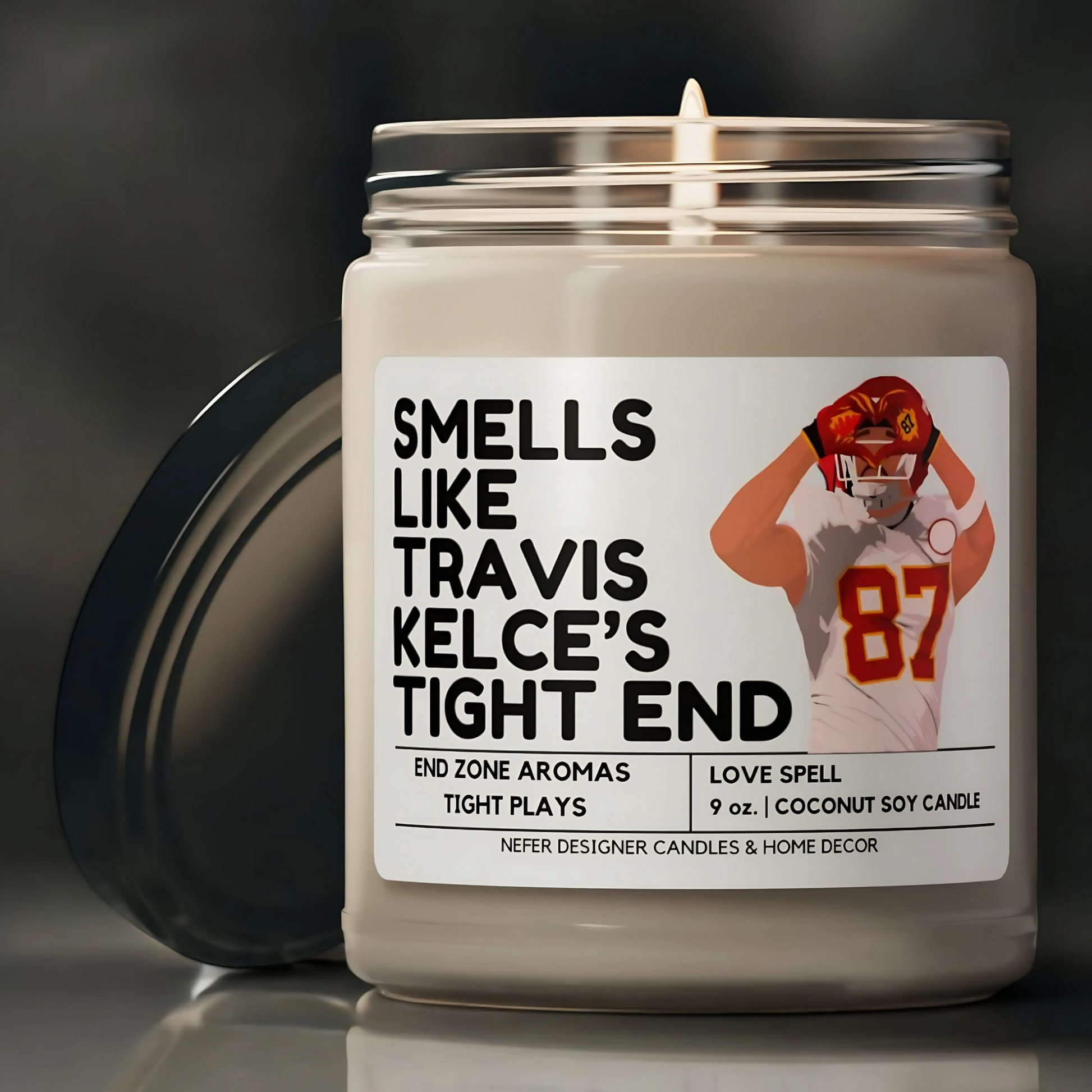 Travis Kelce Tight End Pop Culture Candle  4