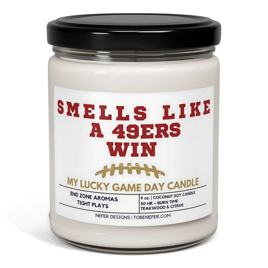 Smellslikea49erswinmyluckygamedaycandle2