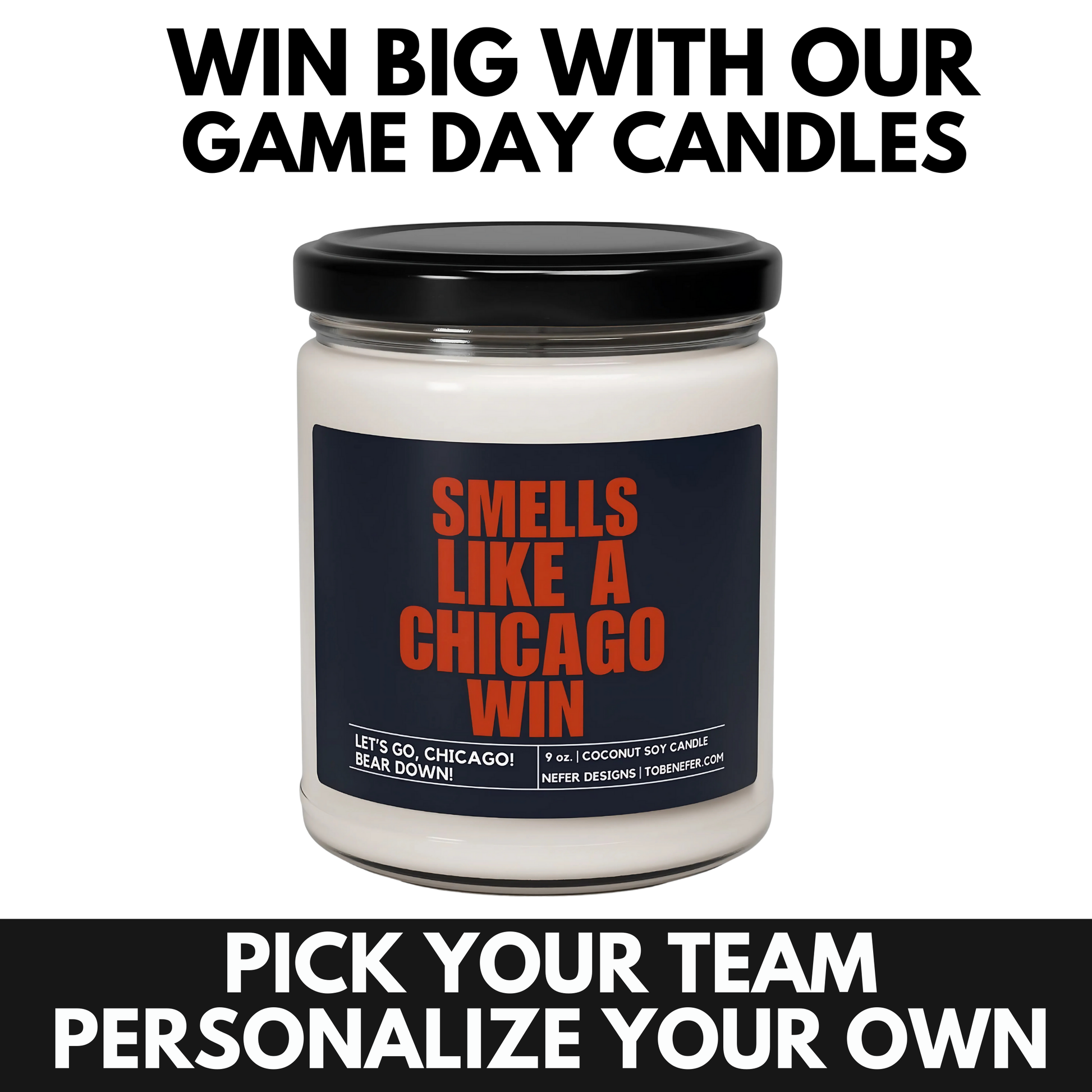 Chicago Sports Fan Gift Candle 