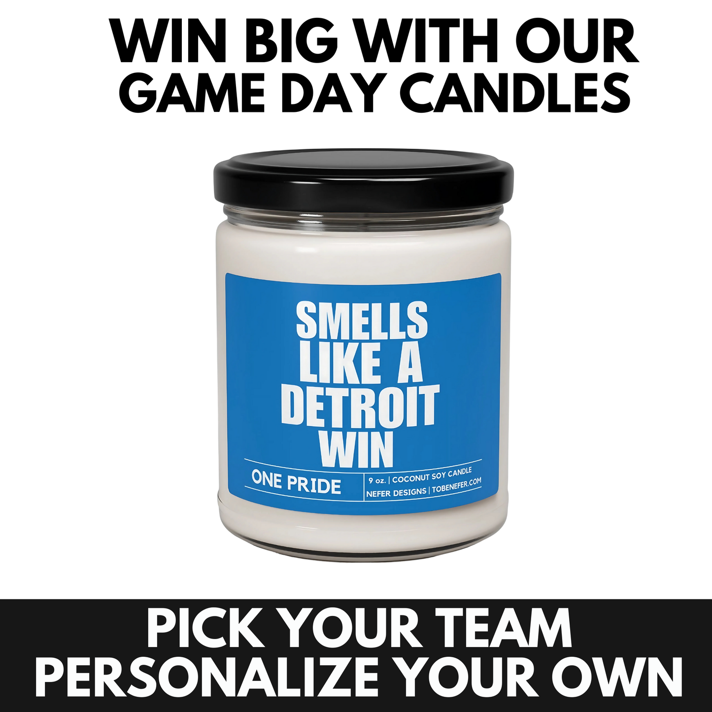 Smells Like a Detroit Win | Lucky Game Day Sports Themed Candle