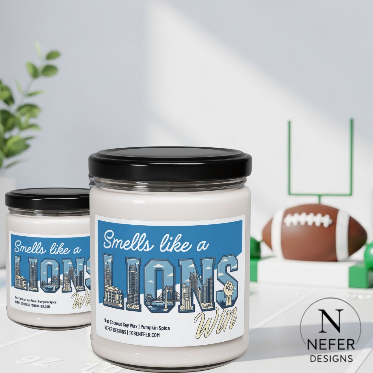 Smells Like a Lions Win | Detroit Candle for Christmas & Birthdays