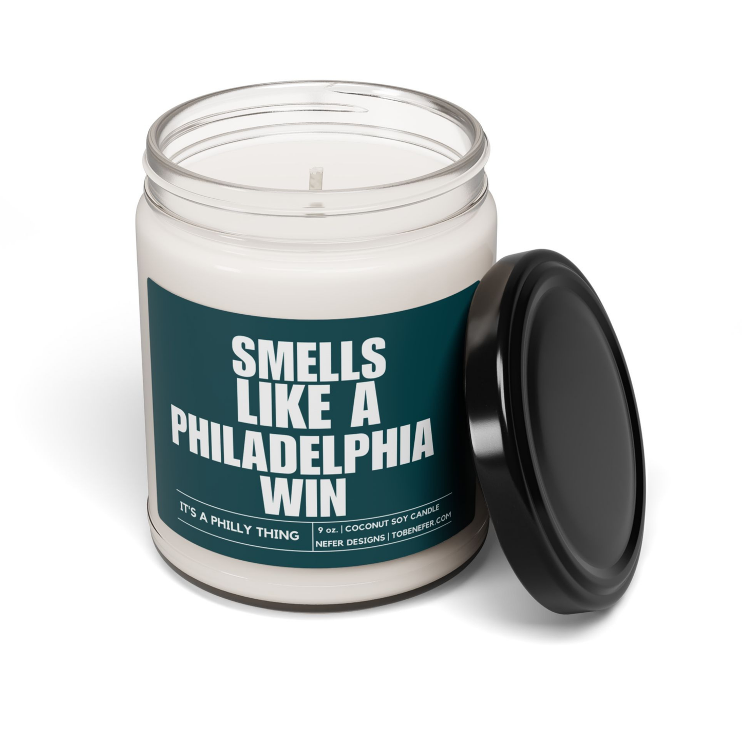 Philadelphia Eagles football themed candle gift 