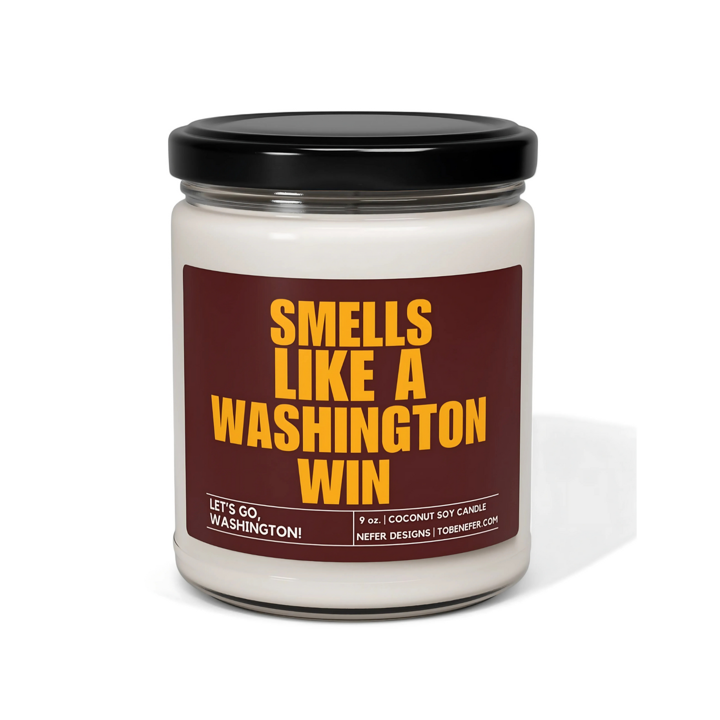 Washing DC football themed candle gift 