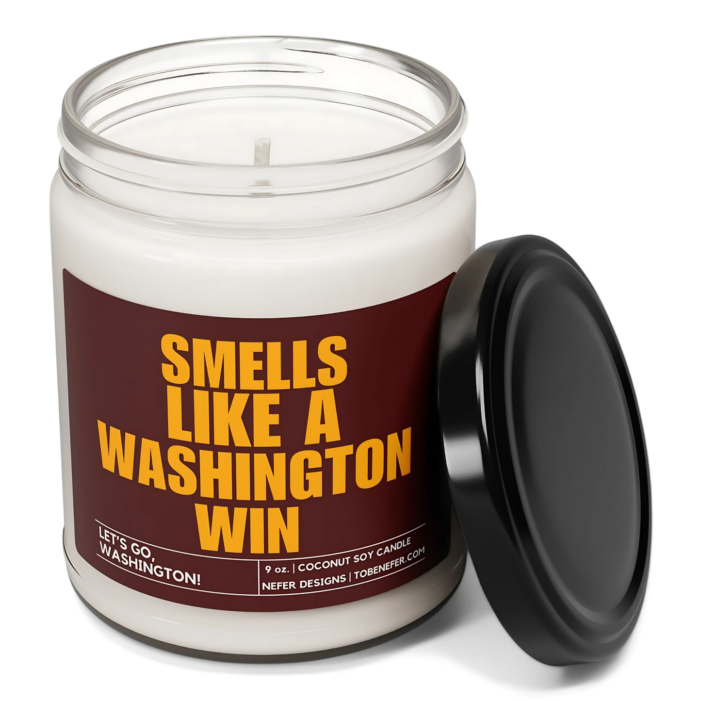 Washing DC football themed candle gift 