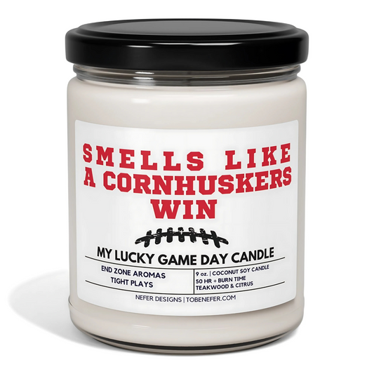 Smellslikeacornhuskerswinmyluckydaycandle1