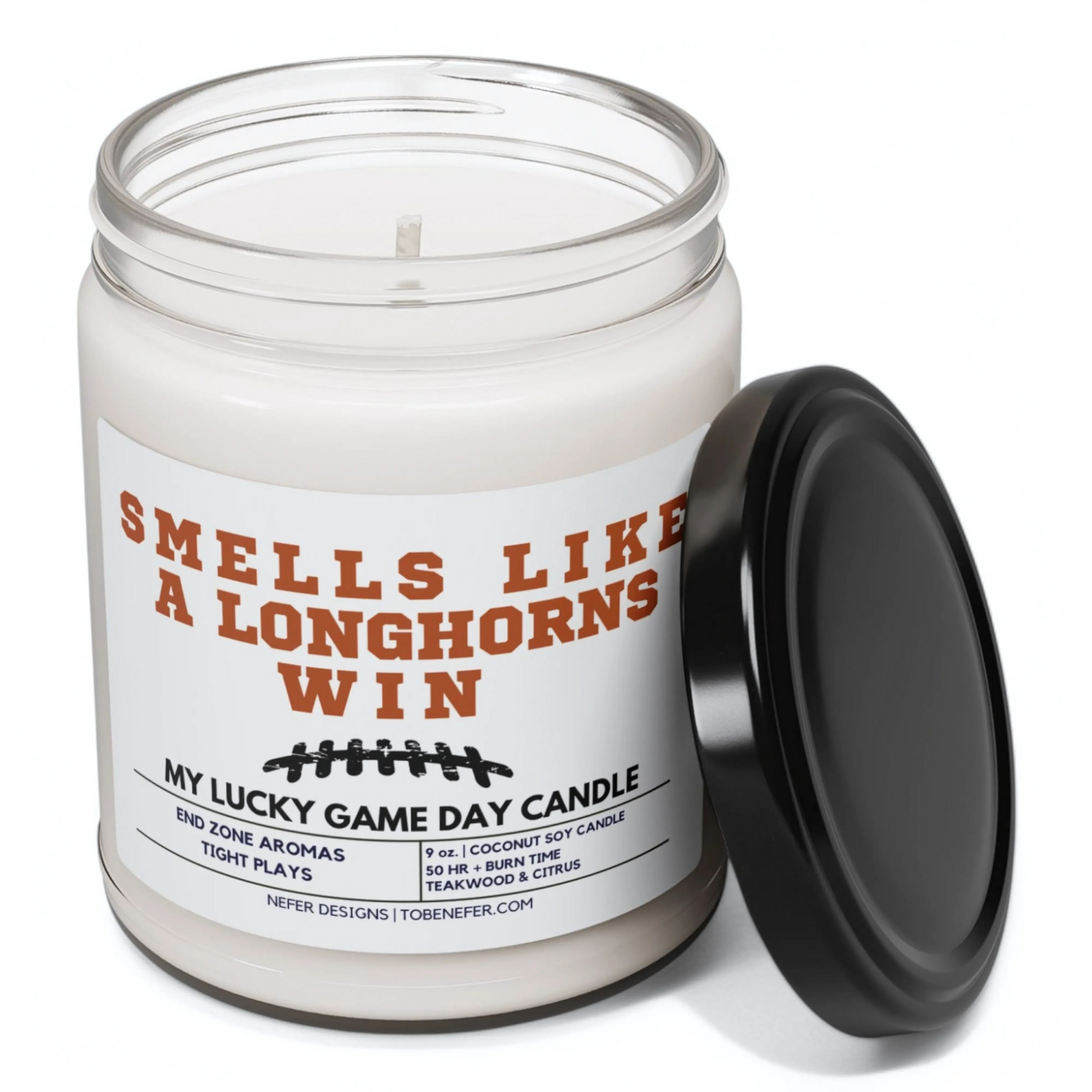 Smellslikealonghornsmyluckygamedaycandle2