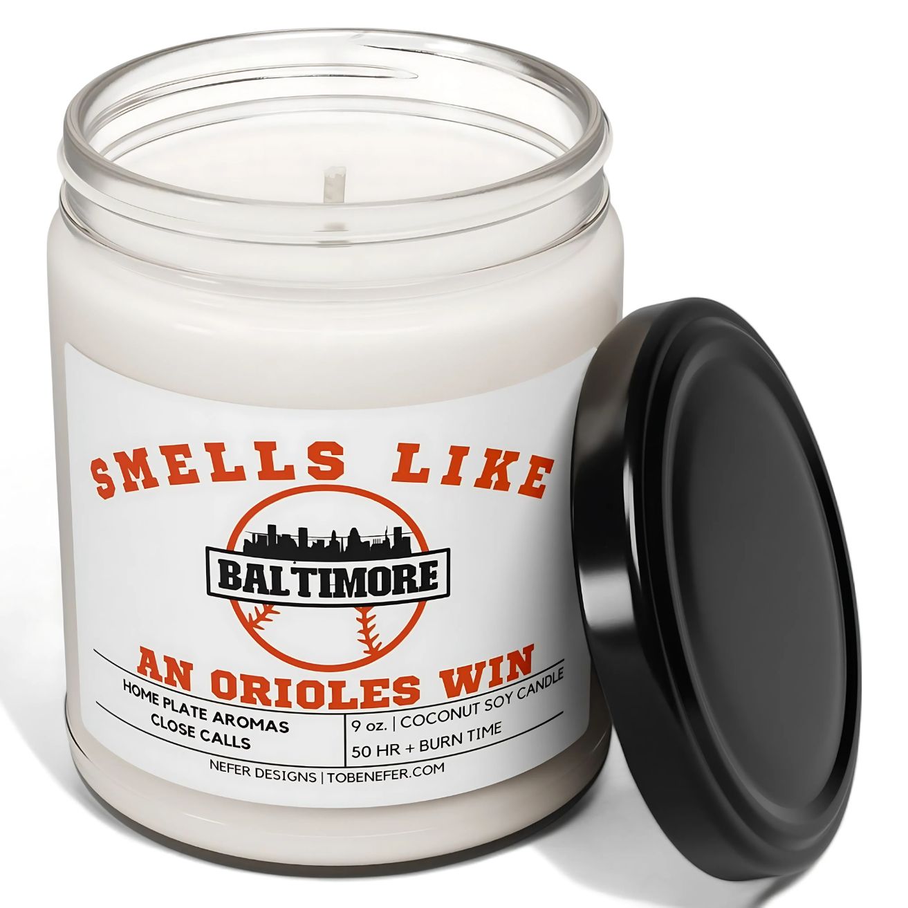 Lucky Game Day Candle Baltimore Orioles Baseball Gift 2 