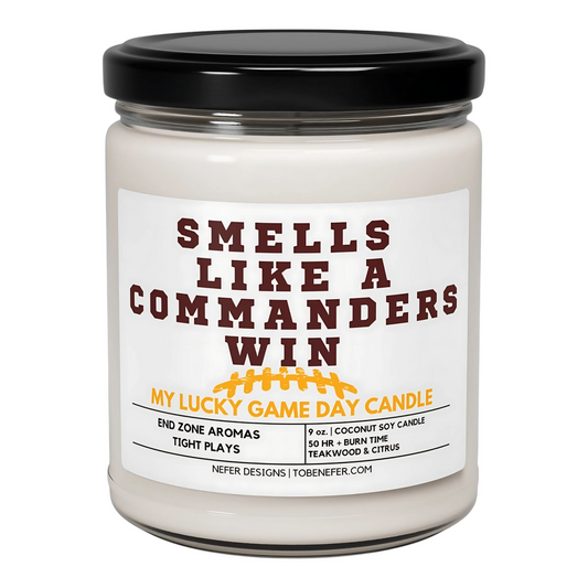 washington commanders win game day candle 1 