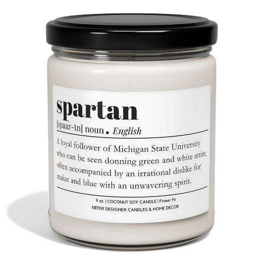 Spartan Michigan State University | Dictionary Definition Candle