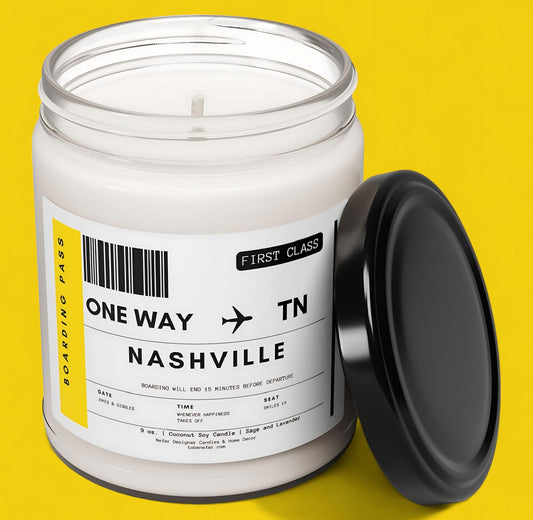 Tennessee Nashville State Candle