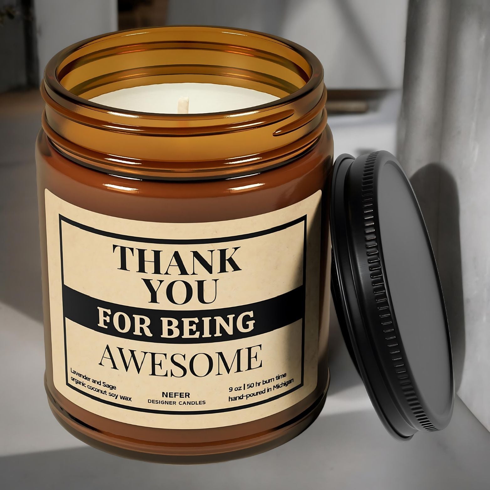 Thank You For Being Awesome candle 