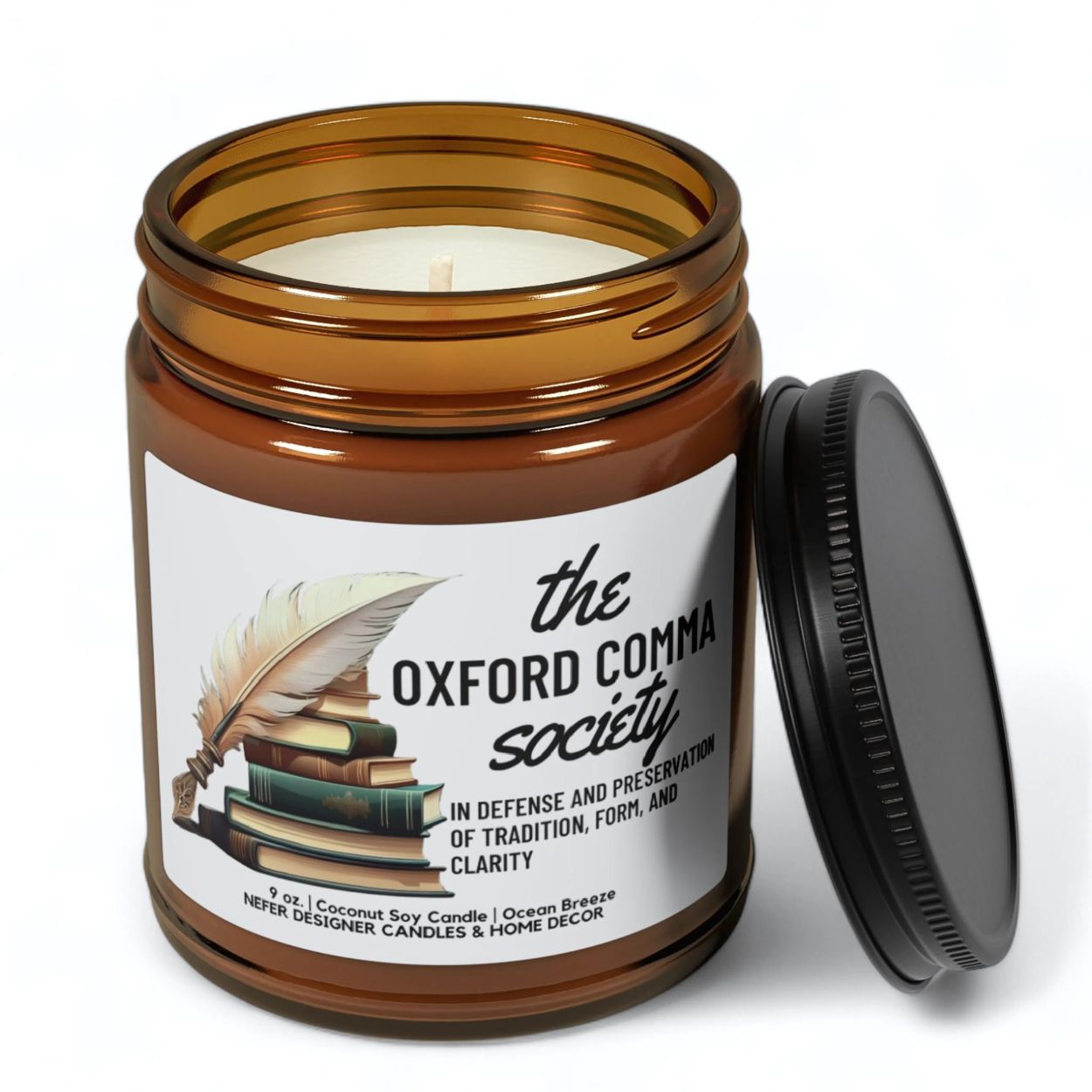 The Oxford Comma Society Candle | Bookish Gift for Readers