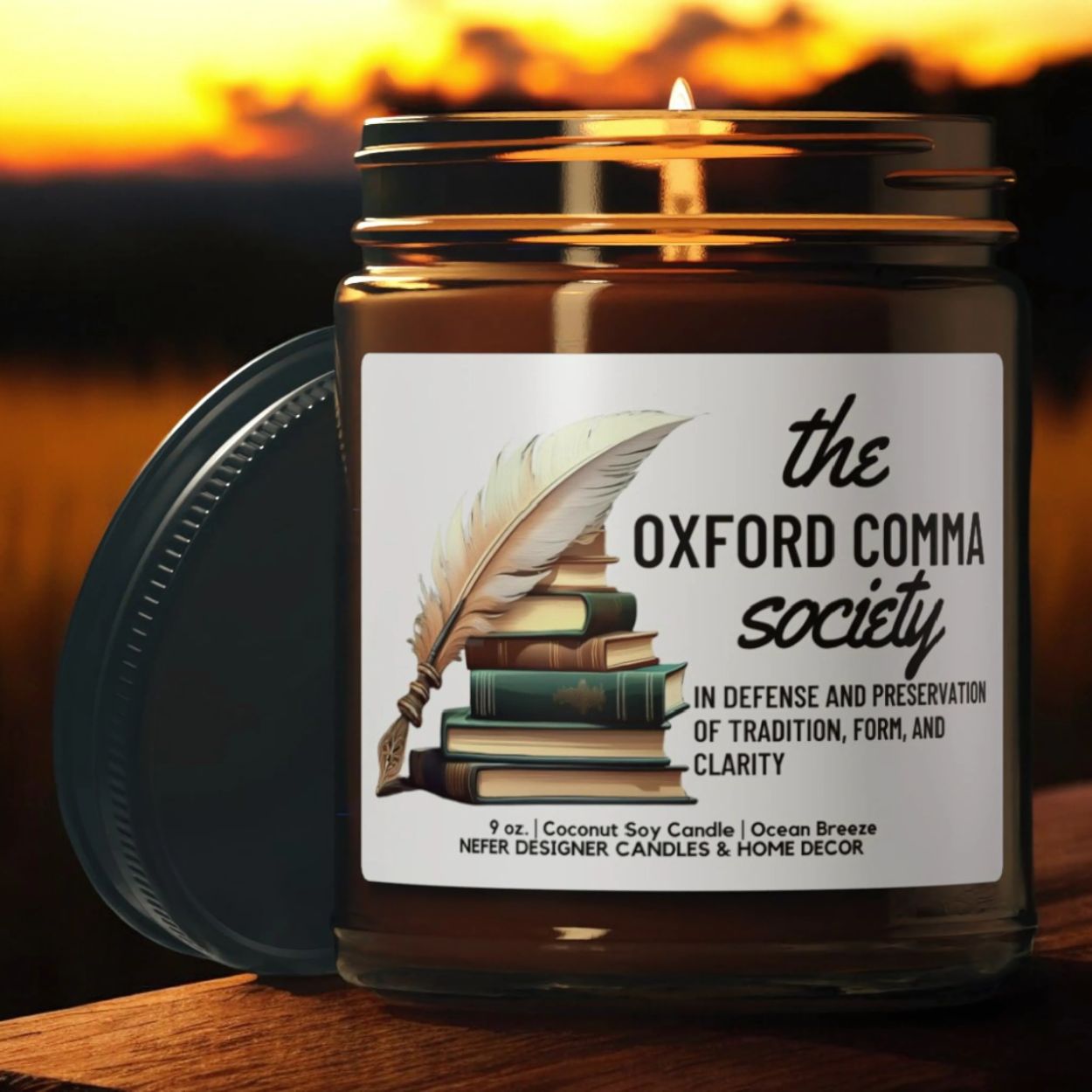 The Oxford Comma Society Candle | Bookish Gift for Readers