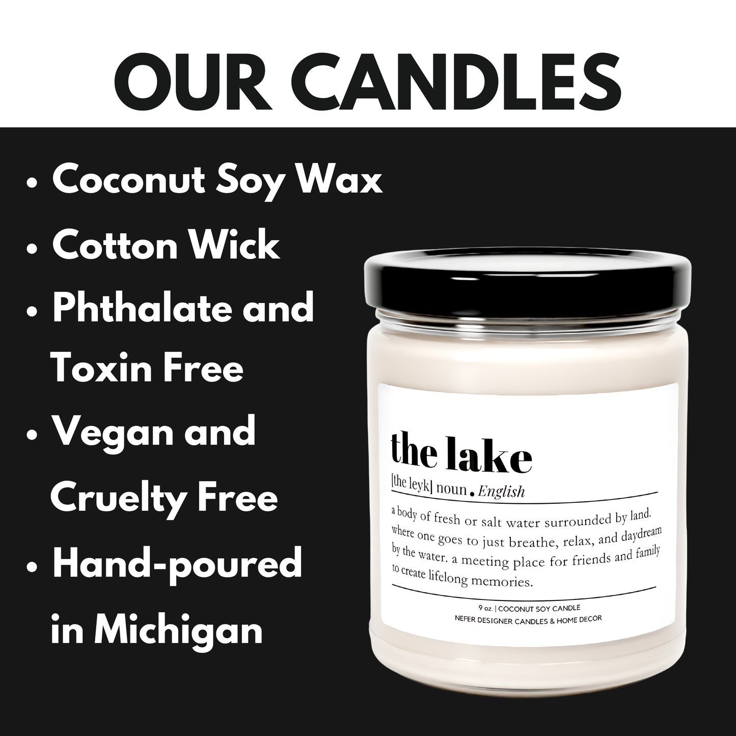 The Lake - Dictionary Definition | Lake Themed Candle Decor