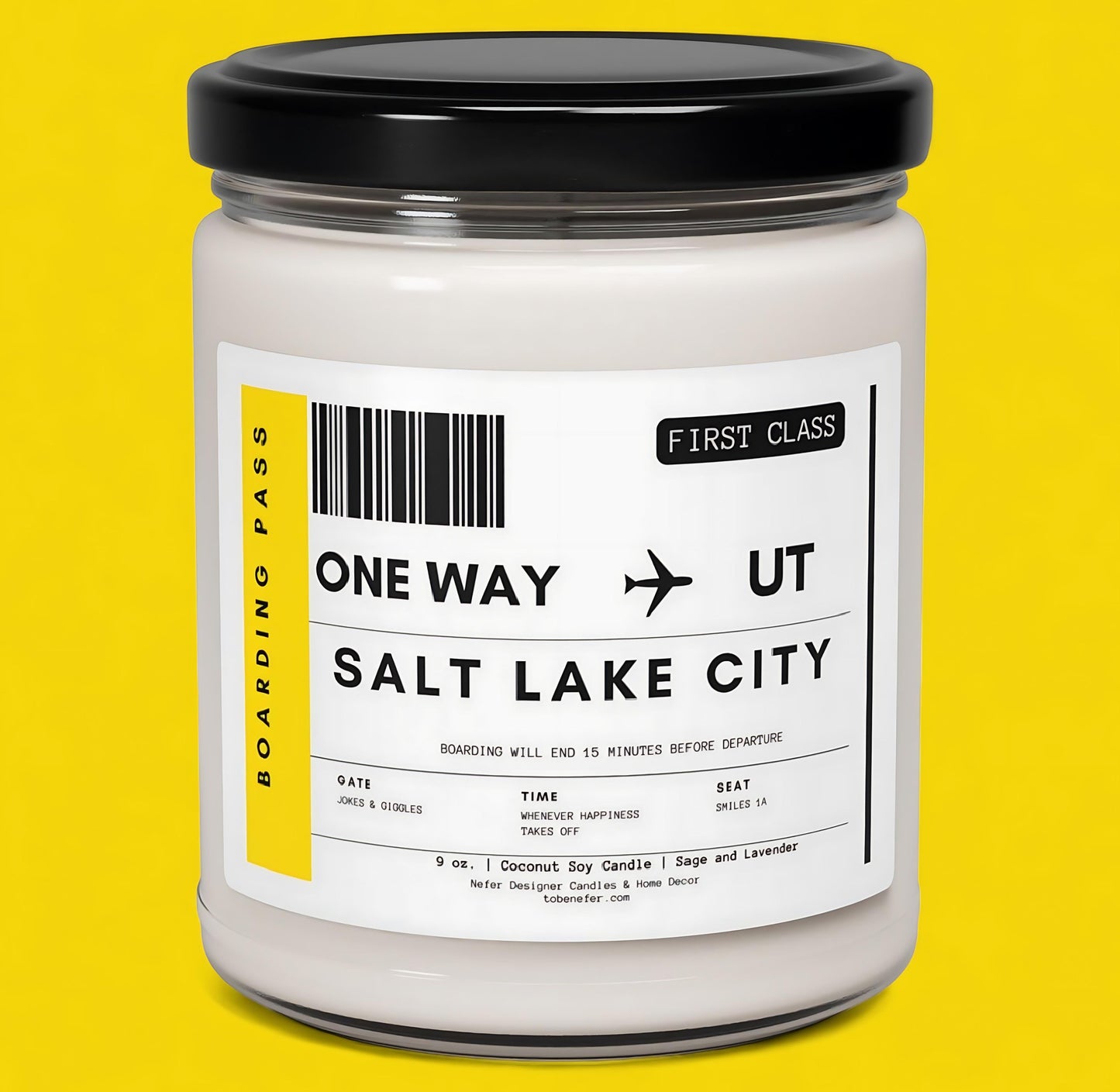 Utah Salt Lake City state candle