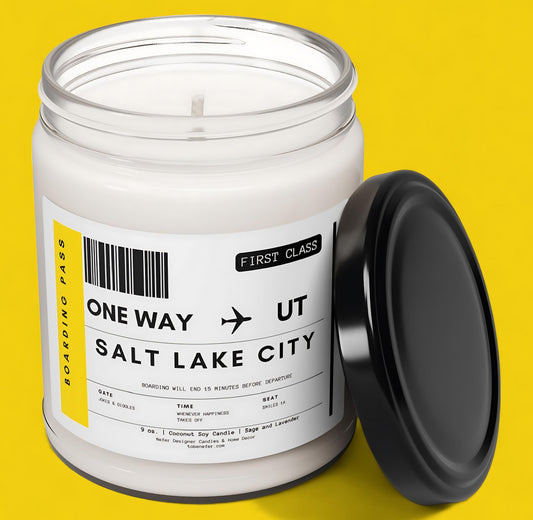 Utah Salt Lake City state candle