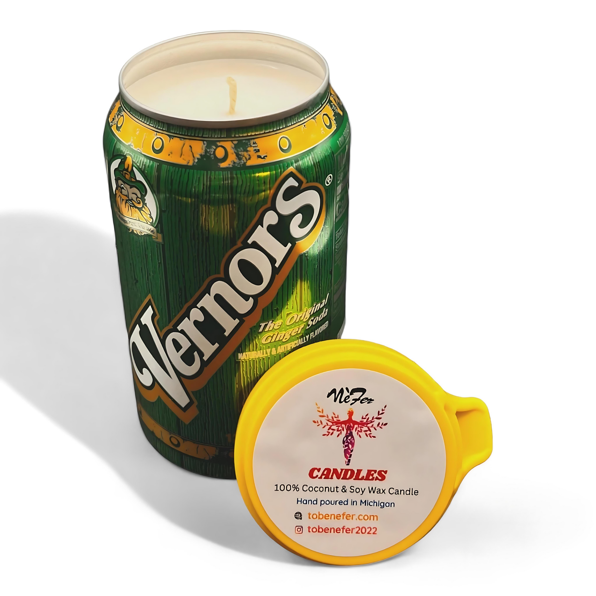 Vernors Ginger Soda Can Candle