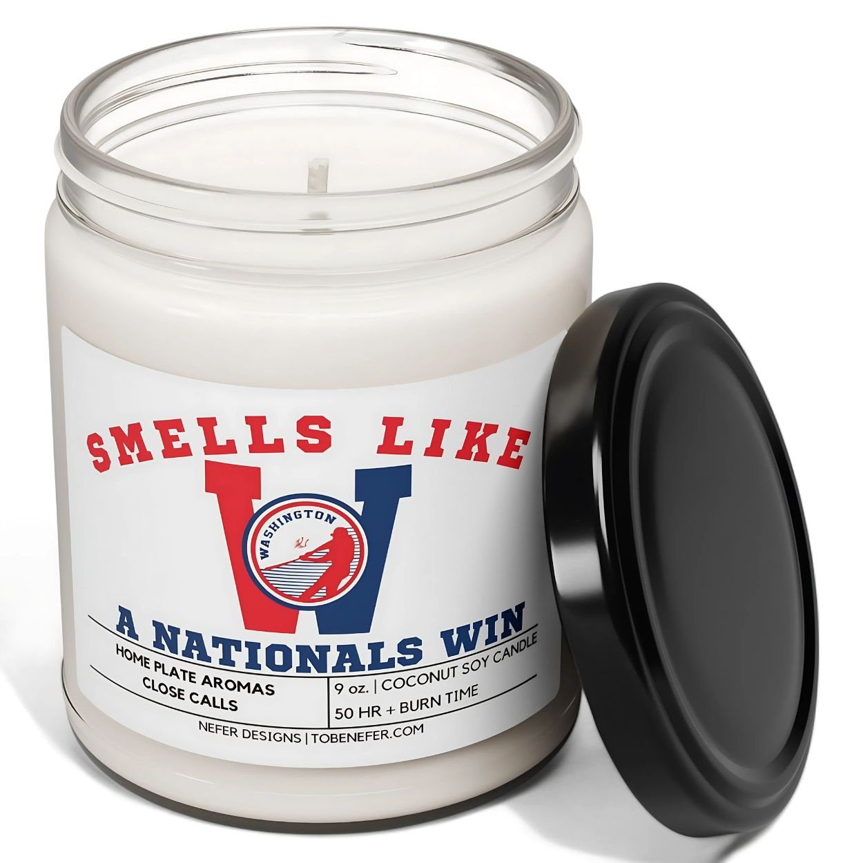 Washington DC Nationals Baseball Candle 1 