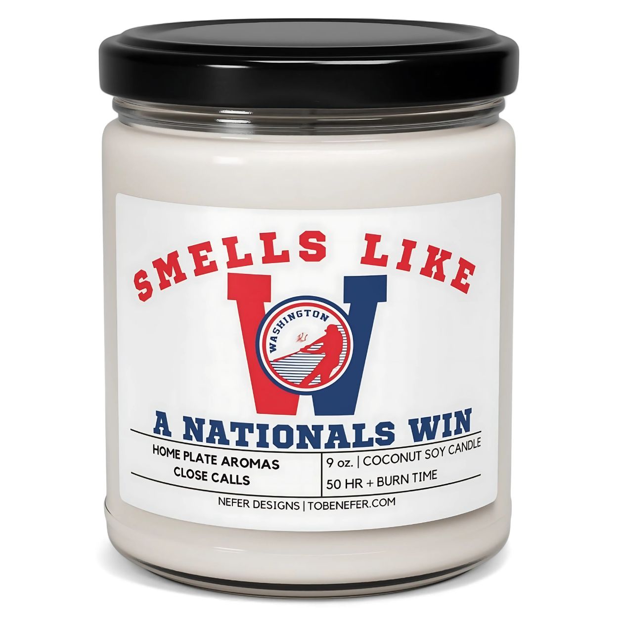 Washington DC Nationals Baseball Candle 