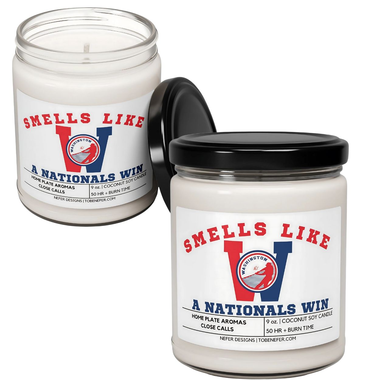 Washington DC Nationals Baseball Candle 2 