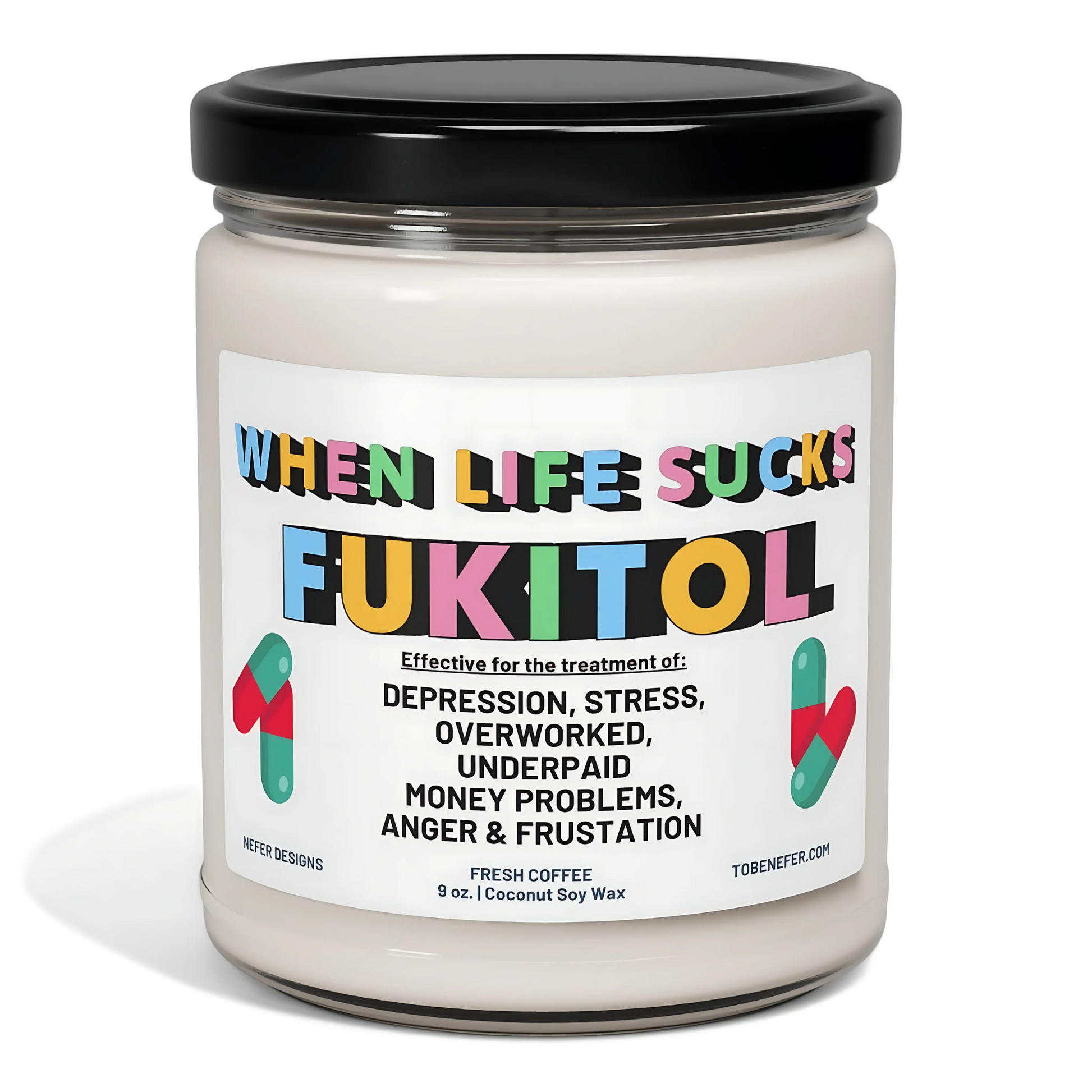 Funny Best Friend Coworker Fuck it all candle 1 