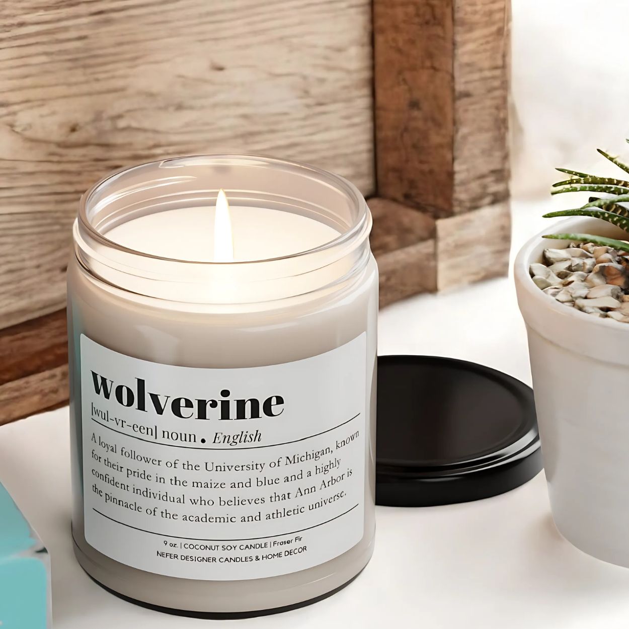 Michigan Wolverine | Dictionary Definition Candle