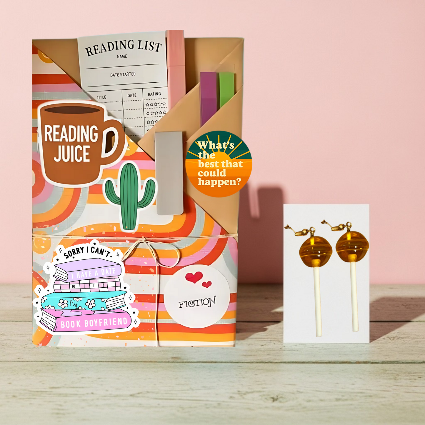 Plot Twist: A Blind Date with a Book & Earrings Gift Set