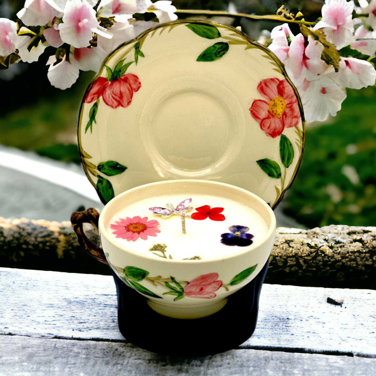 American Franciscan Vintage Teacup Candle