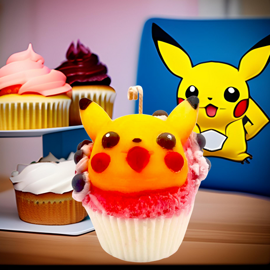 Pikachu Cupcake Candle
