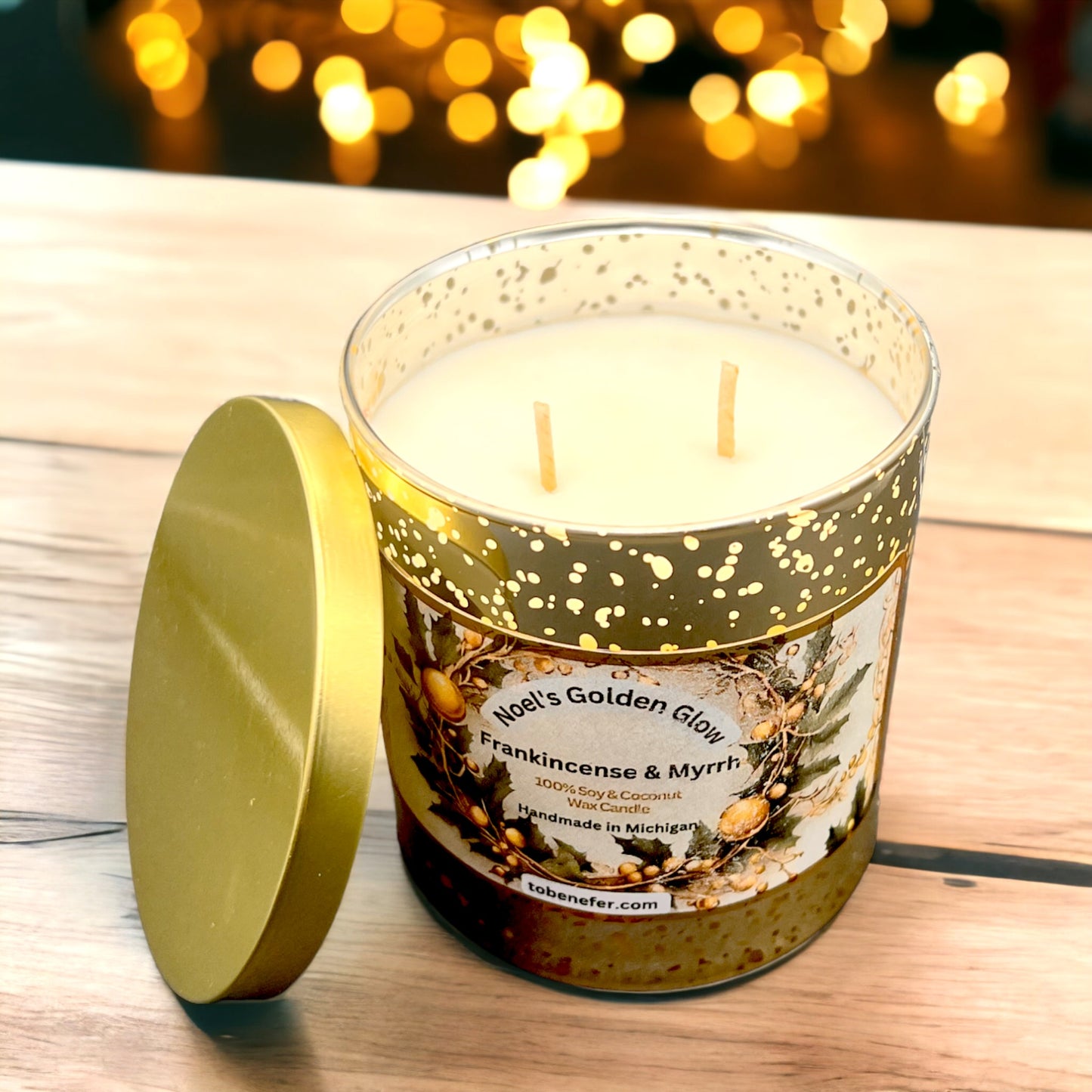 Noel's Golden Glow | Frankincense and Myrrh Soy Candle