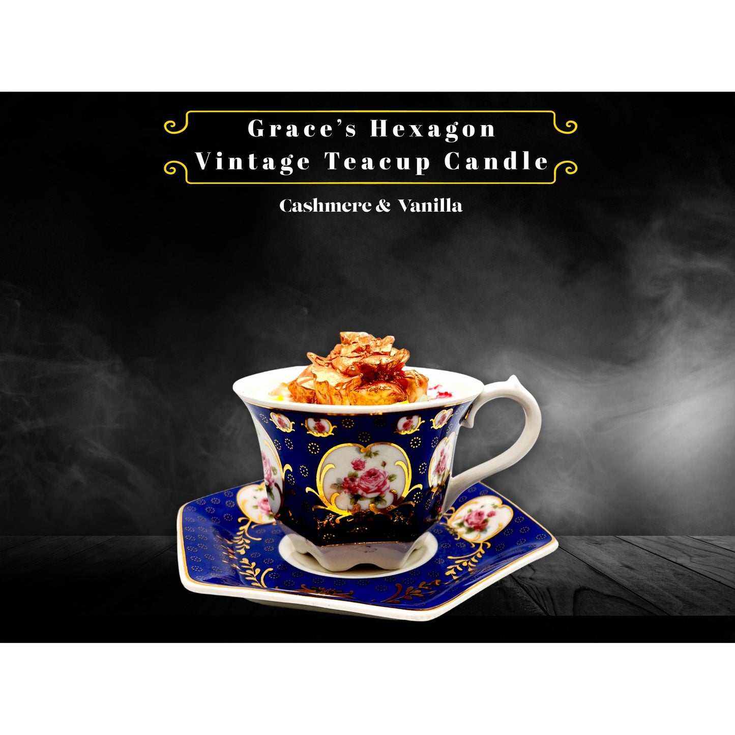Grace’s Hexagon Vintage Teacup Candle