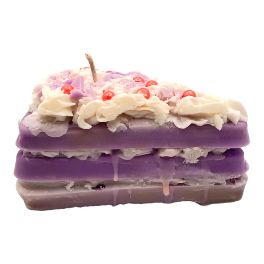 Vanilla & Lavender Cake Slice Candle