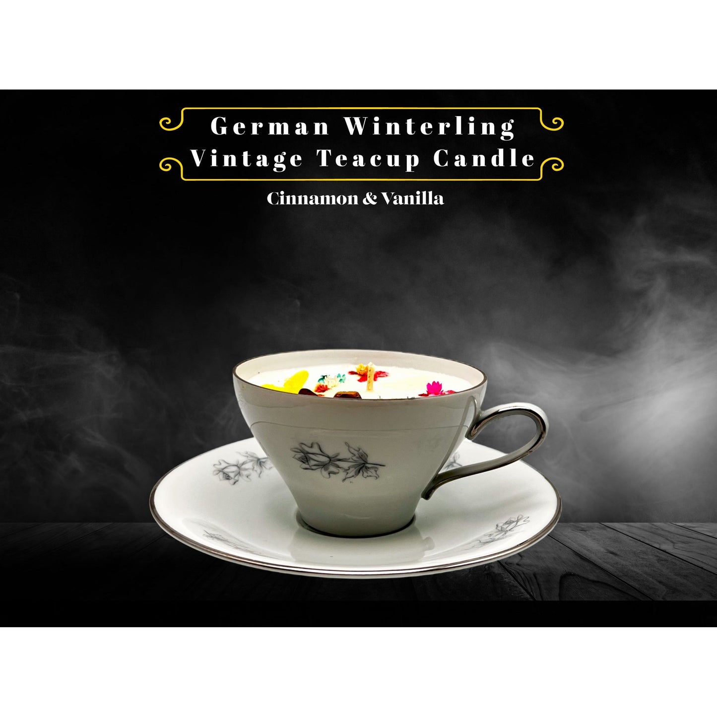 German Winterling Vintage Teacup Candle