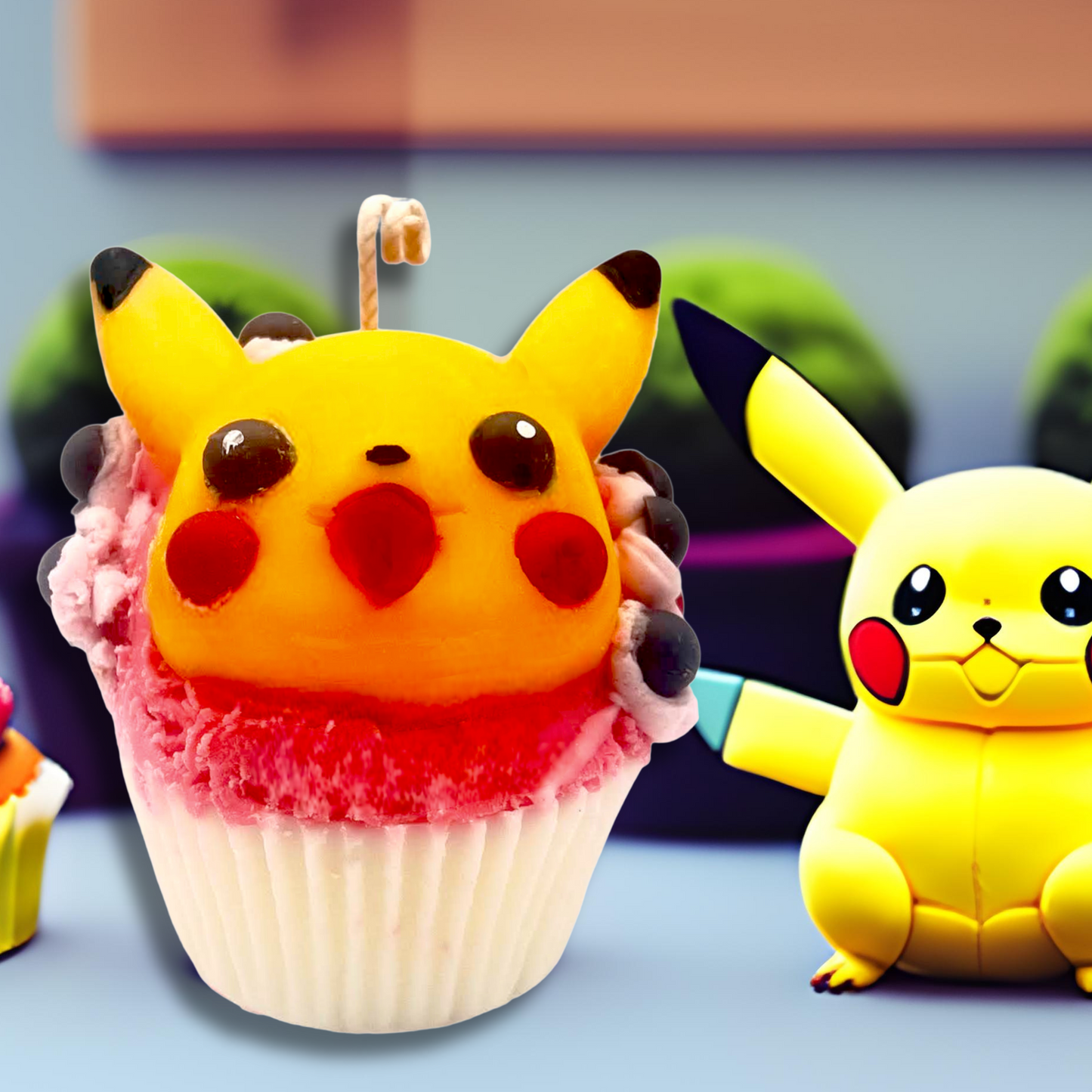 Pikachu Cupcake Candle