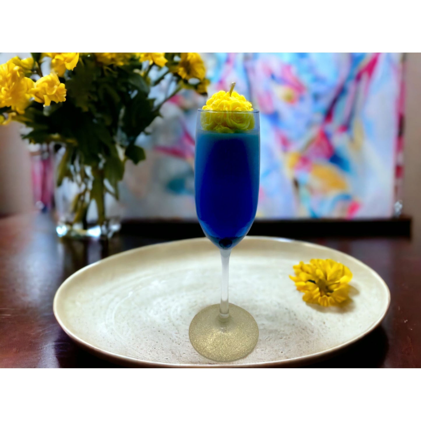 Blue Mimosa Candle