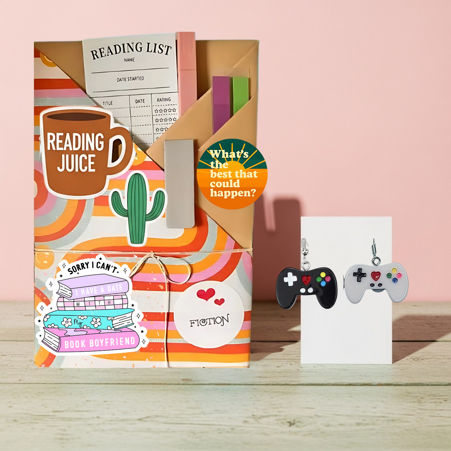 Plot Twist: A Blind Date with a Book & Earrings Gift Set