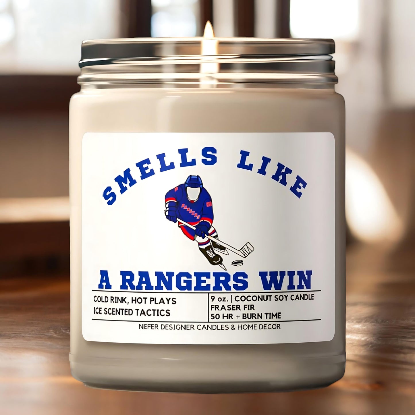 Smells like a new york rangers win candle 