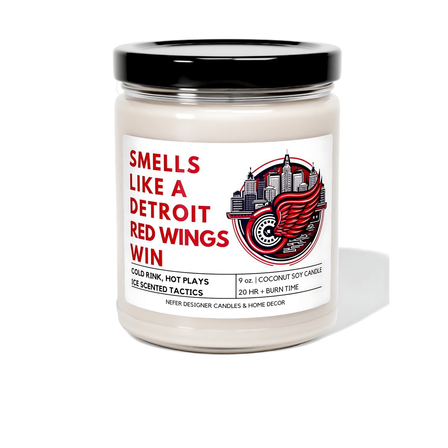 Smells Like a Detroit Red Wings Win - Detroit Lucky Game Day Candle