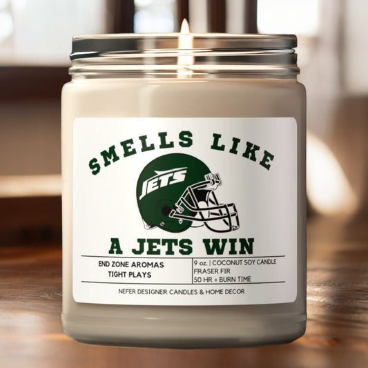 smells like a new york jets win candle 