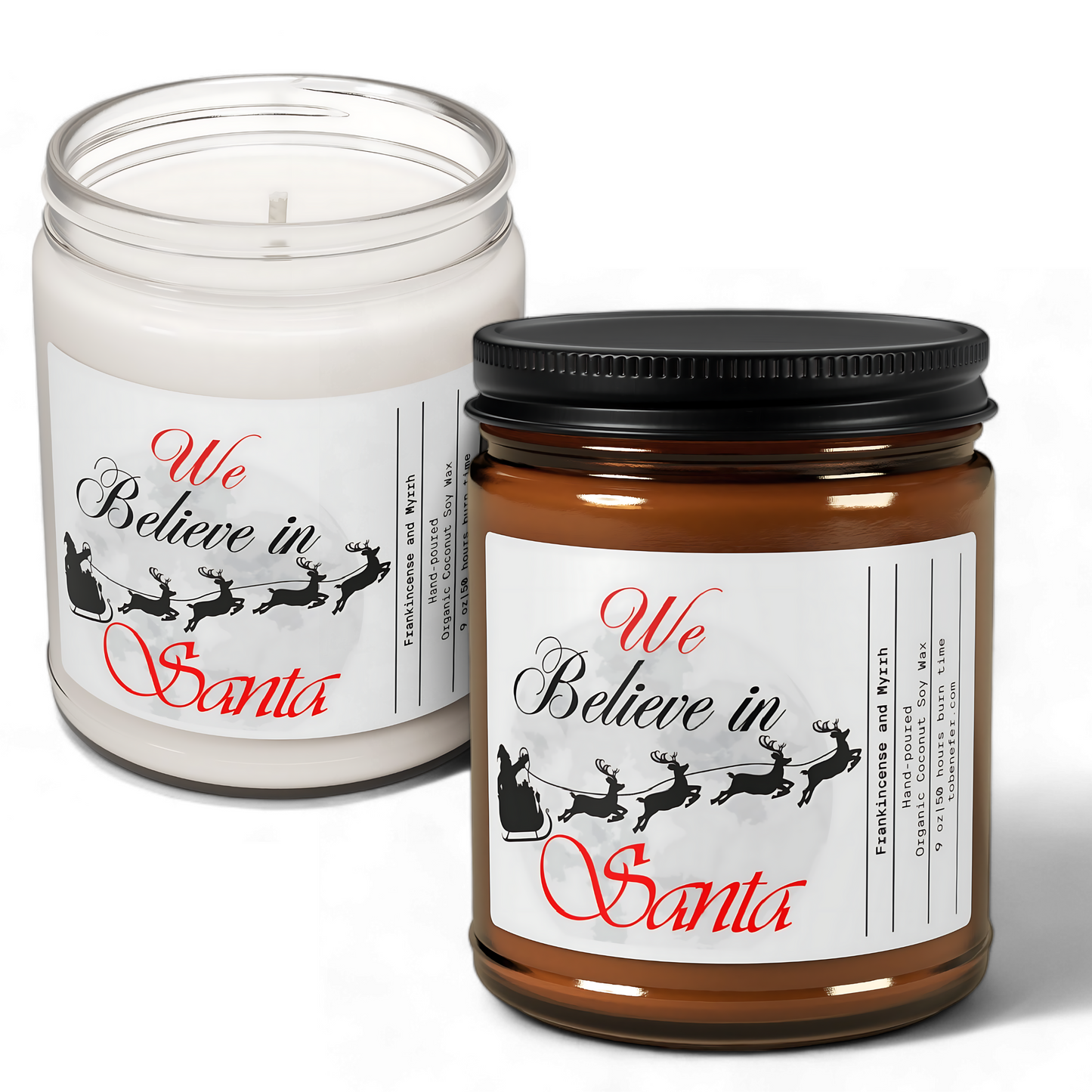 We Believe in Santa | Christmas Holiday Candles