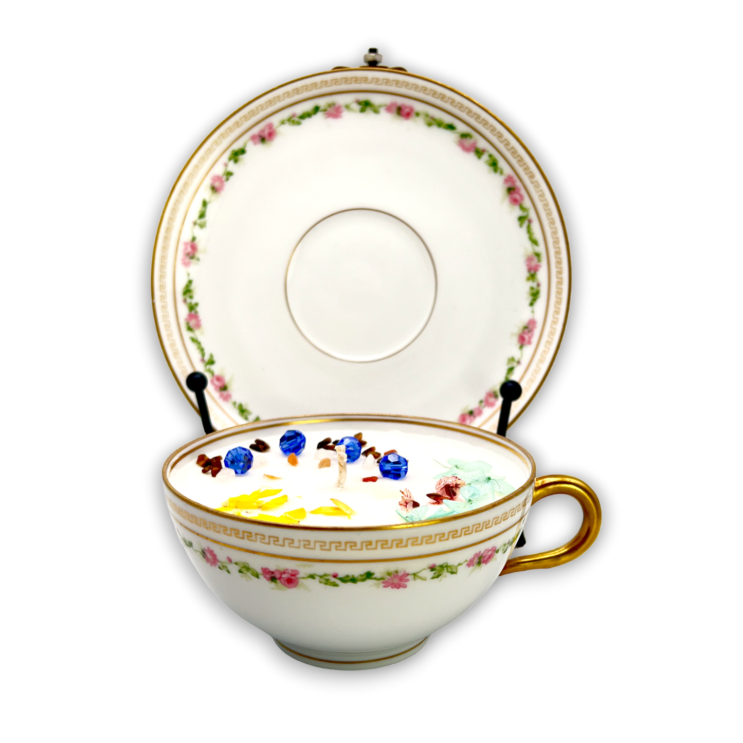 French Limoges Vintage Teacup Candle