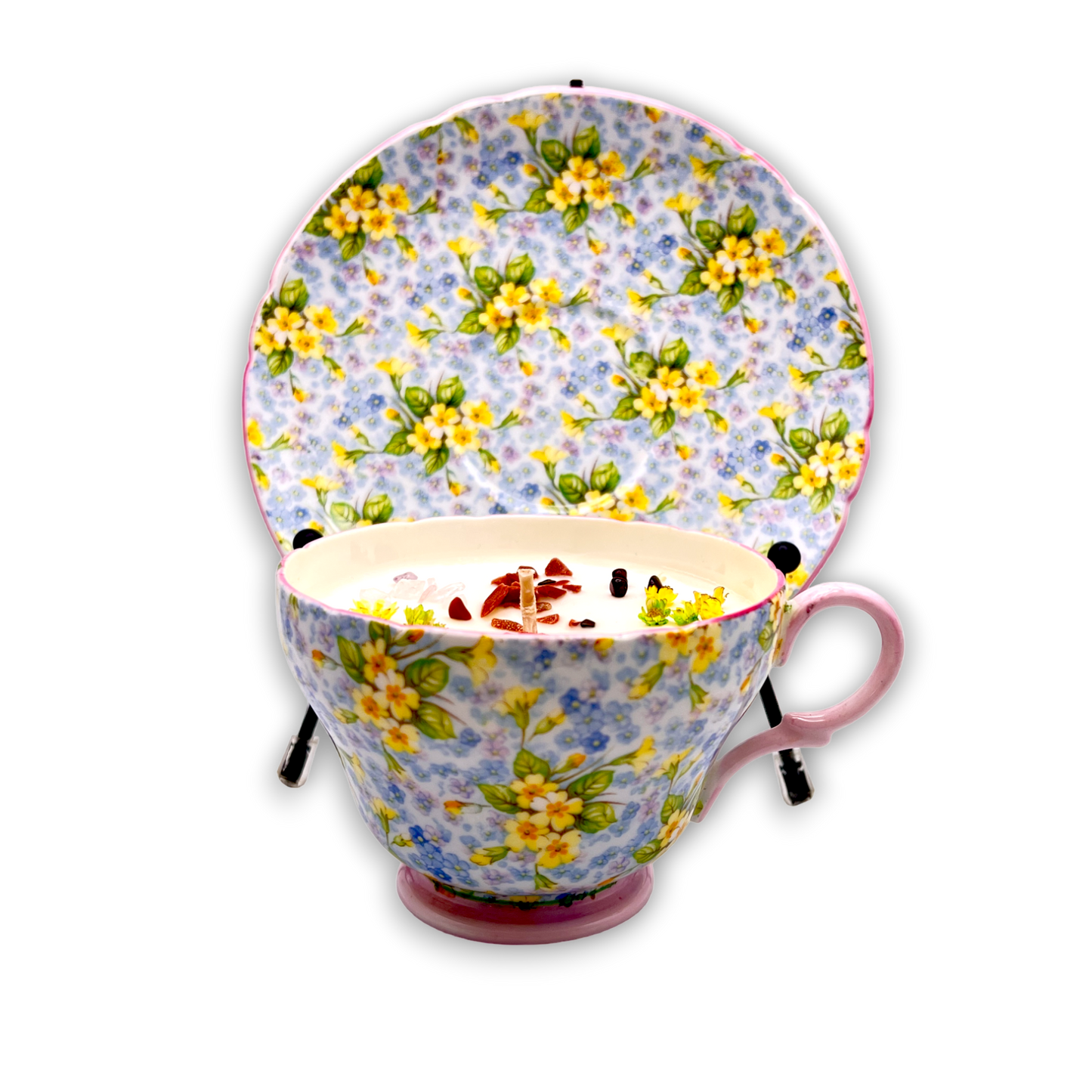 British Shelley Primrose Vintage Teacup Candle
