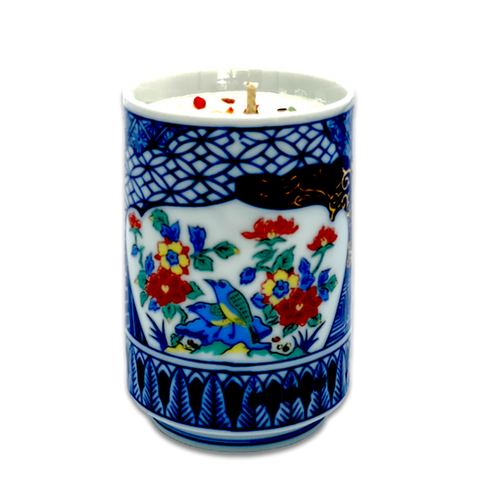 Japanese Yoshida Style Vintage Teacup Candle