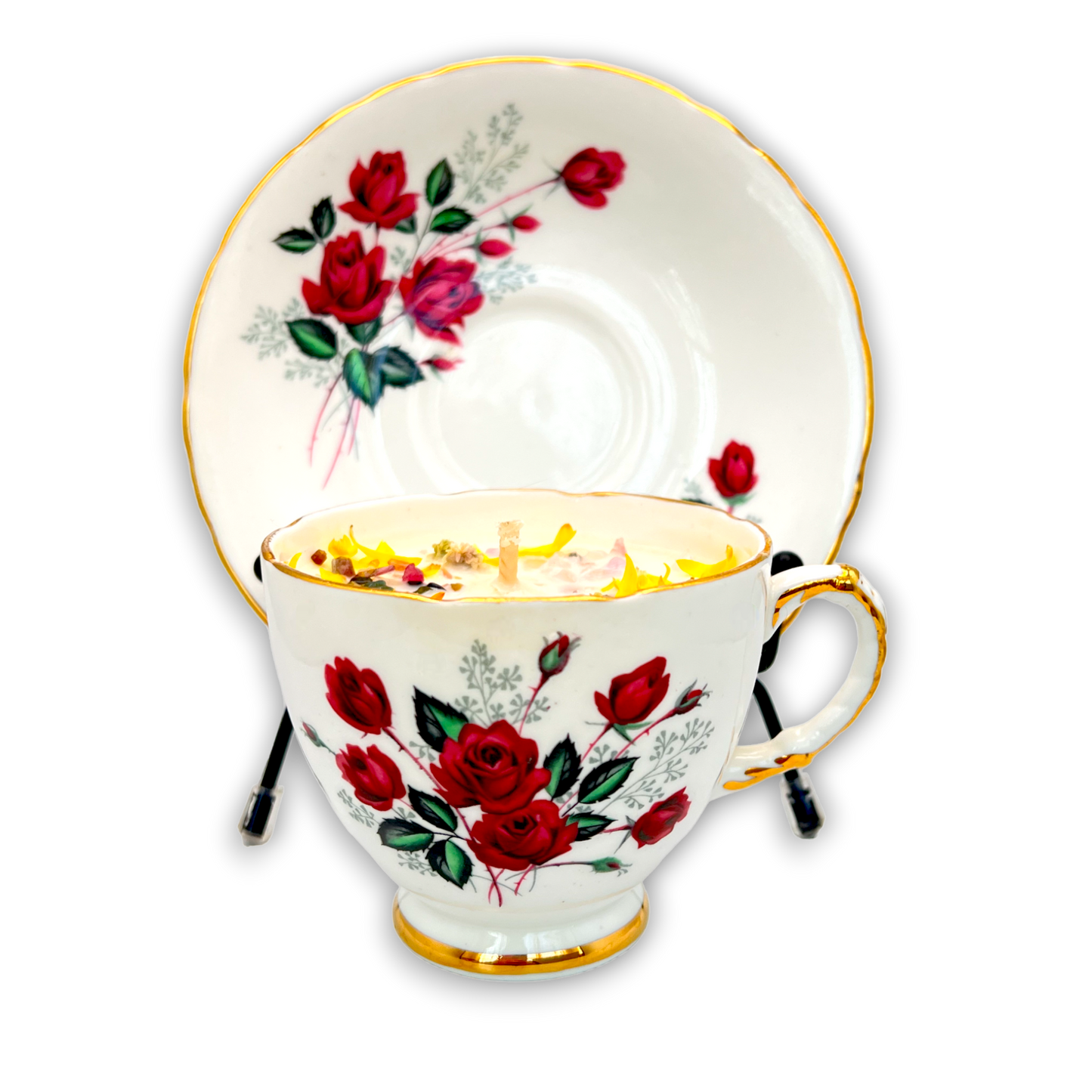British Delphine Vintage Teacup Candle